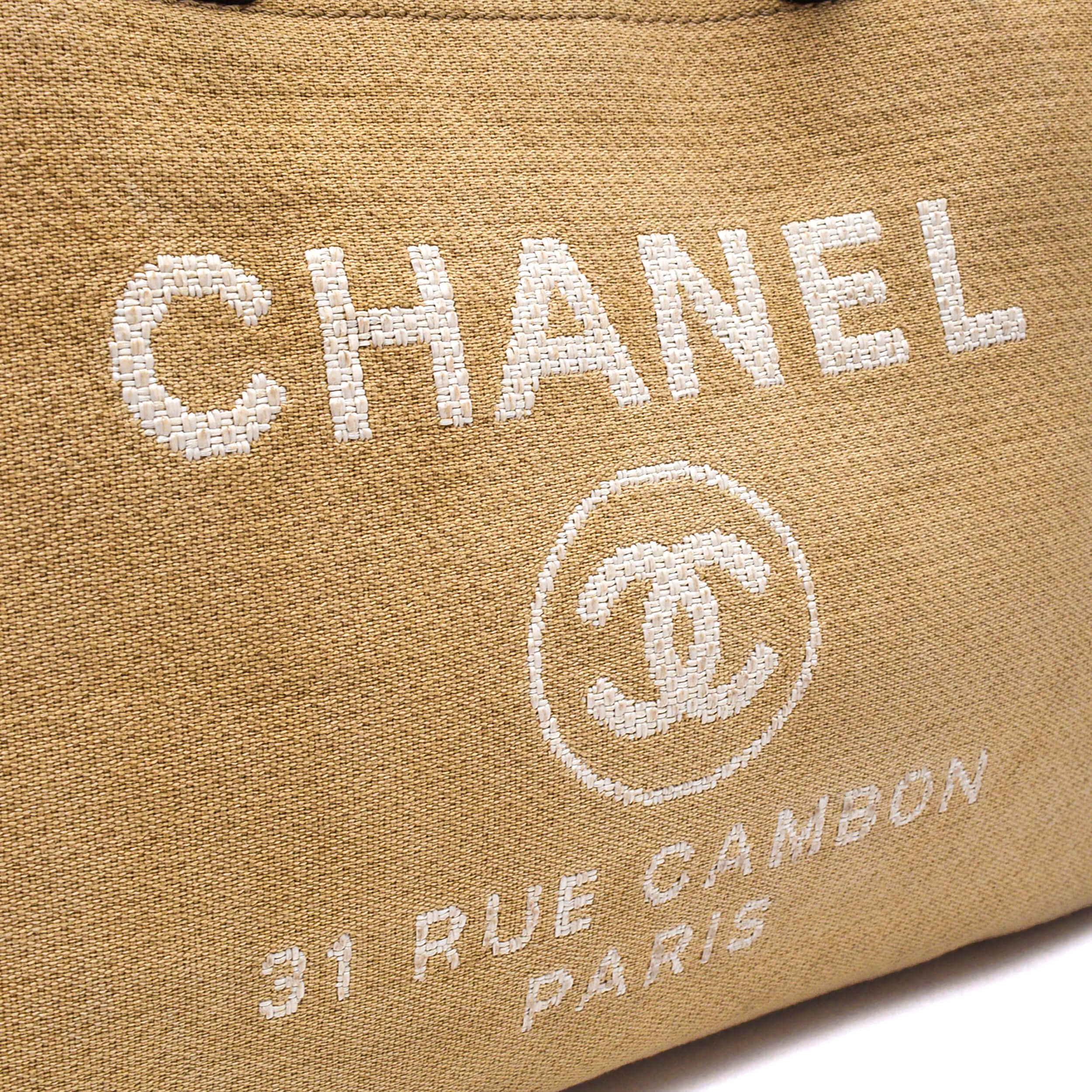 Chanel - Beige Canvas Deauville Large Shopping Tote Bag II